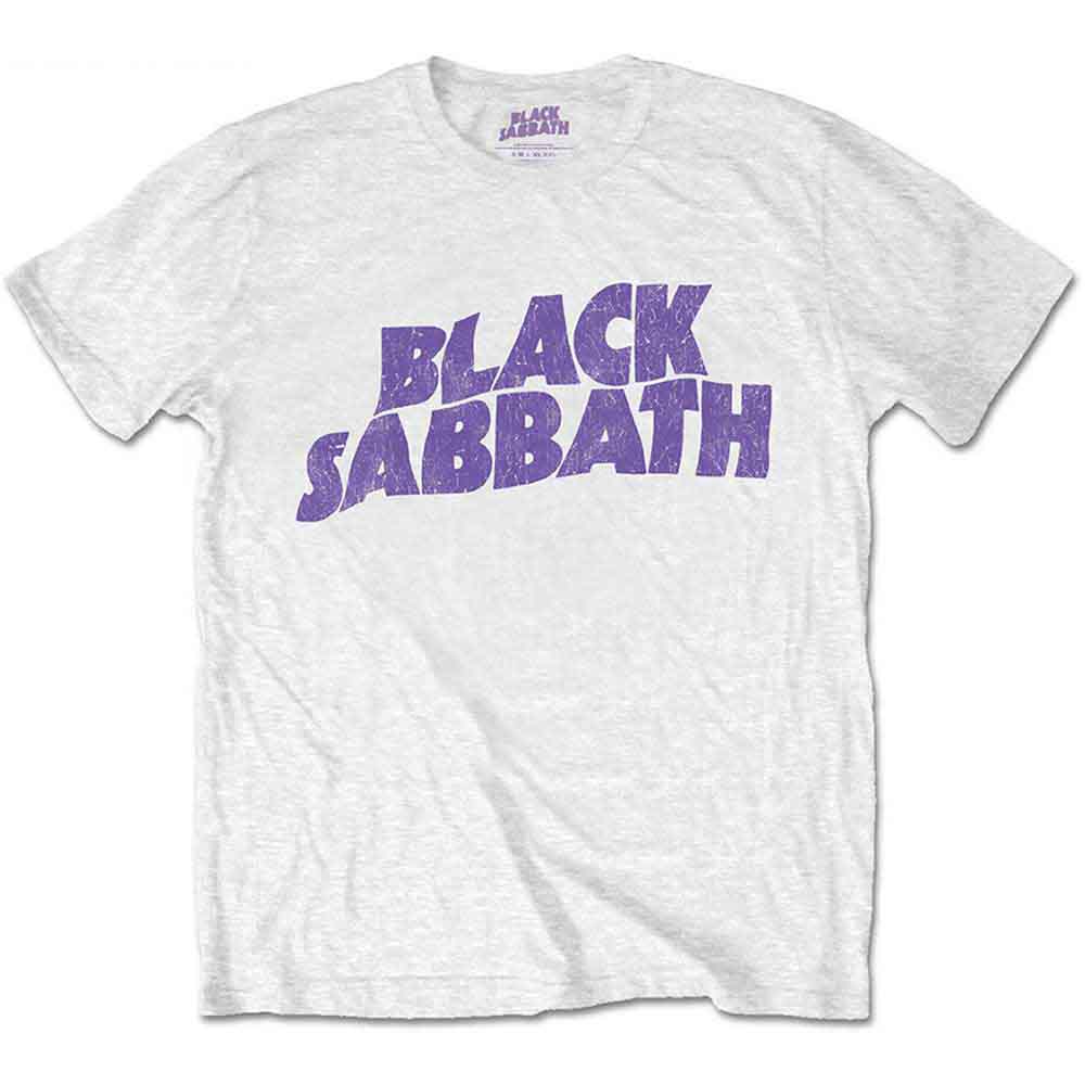 Black Sabbath Kids T-Shirt Wavy Logo Boys White (1-2yrs)