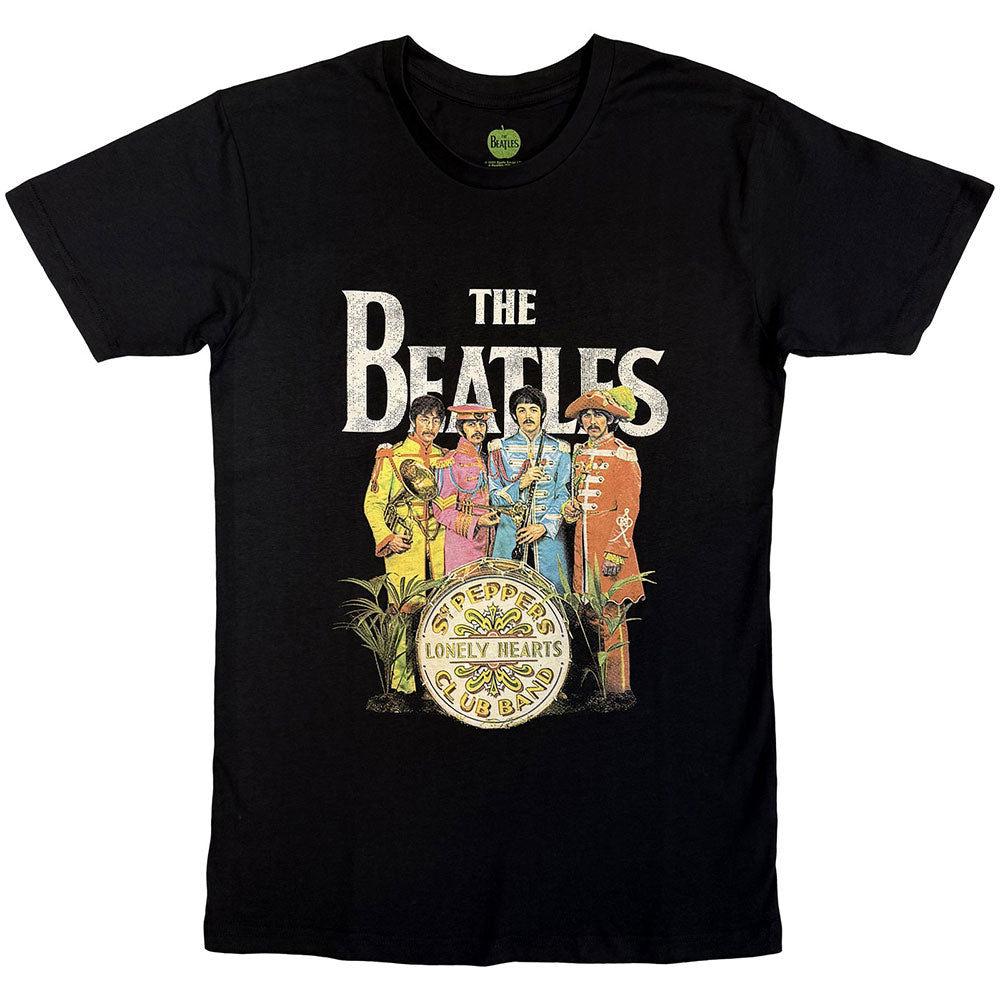The Beatles Men's T-Shirt Sgt Pepper Black (S)