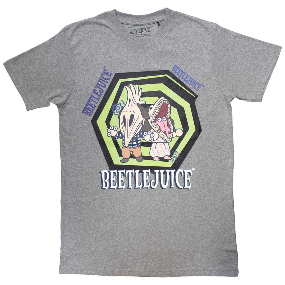 Warner Bros Unisex T-Shirt Beetlejuice Spiral Grey (S)