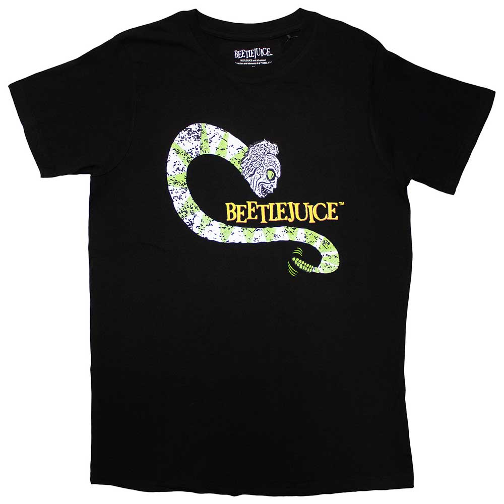 Warner Bros Unisex T-Shirt Beetlejuice Beetlesnake Black (L)