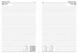 ValueX Desk Diary 2026 A4 2 Pages per Day Black