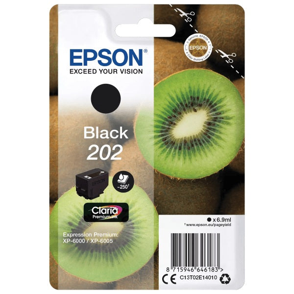 Epson 202 Kiwi Black Standard Capacity Ink Cartridge 7ml