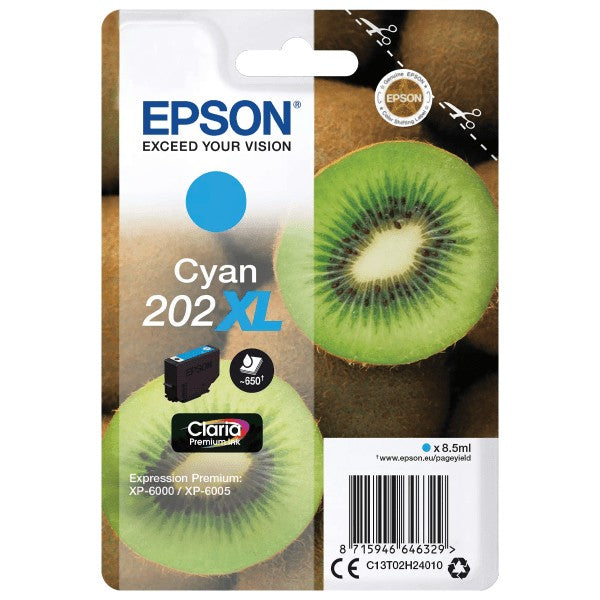 Epson 202XL Kiwi Cyan High Yield Ink Cartridge 8.5ml