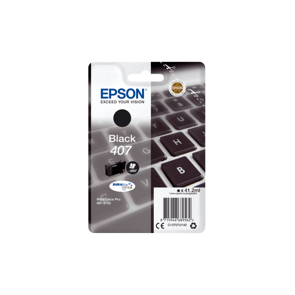 Epson 407 Keyboard Black High Yield Ink Cartridge 41ml