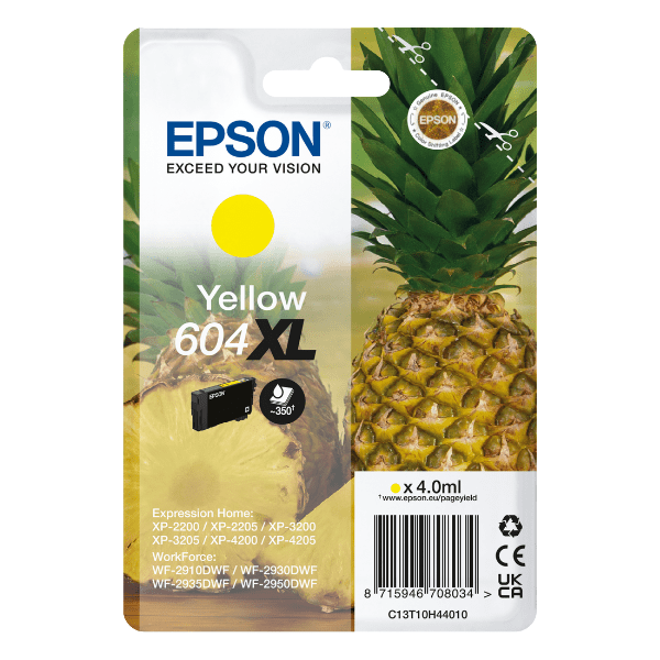 Epson 604 Pineapple Yellow High Capacity Ink Cartridge 4ml