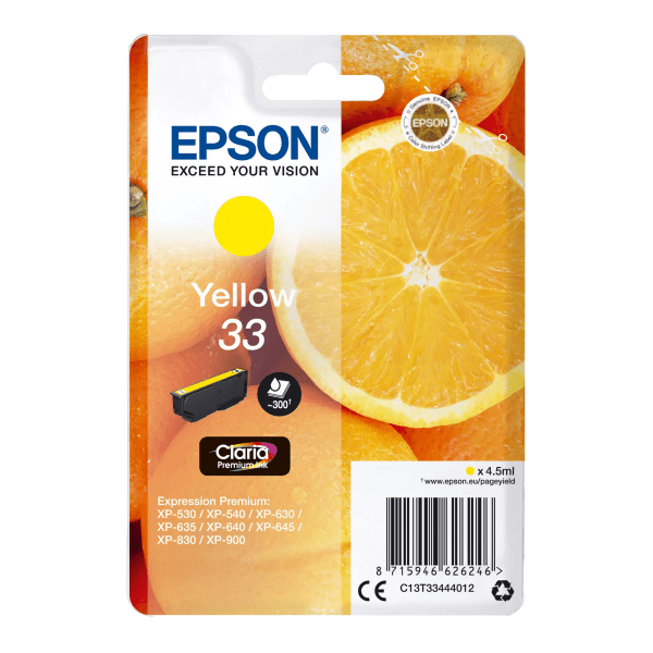 Epson 33 Oranges Yellow Standard Capacity Ink Cartridge 4.5ml