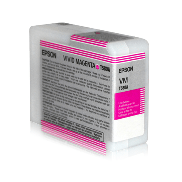 Epson T580A Vivid Magenta Ink Cartridge 80ml for Stylus Pro 3880