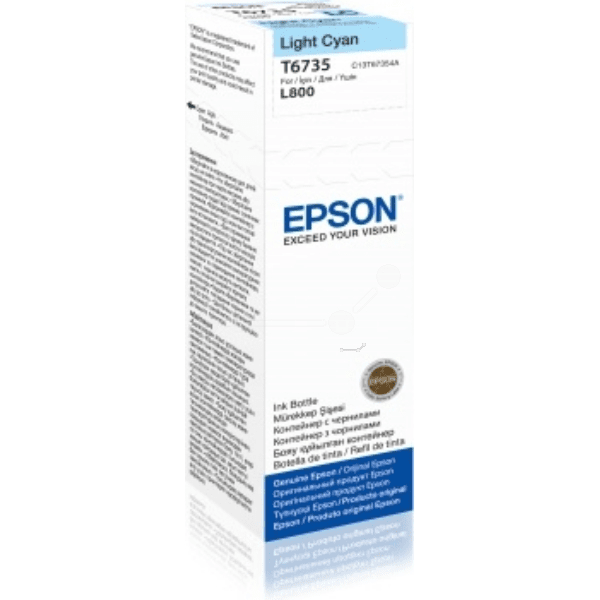 Epson T6735 EcoTank Light Cyan Standard Capacity Ink Bottle 70ml