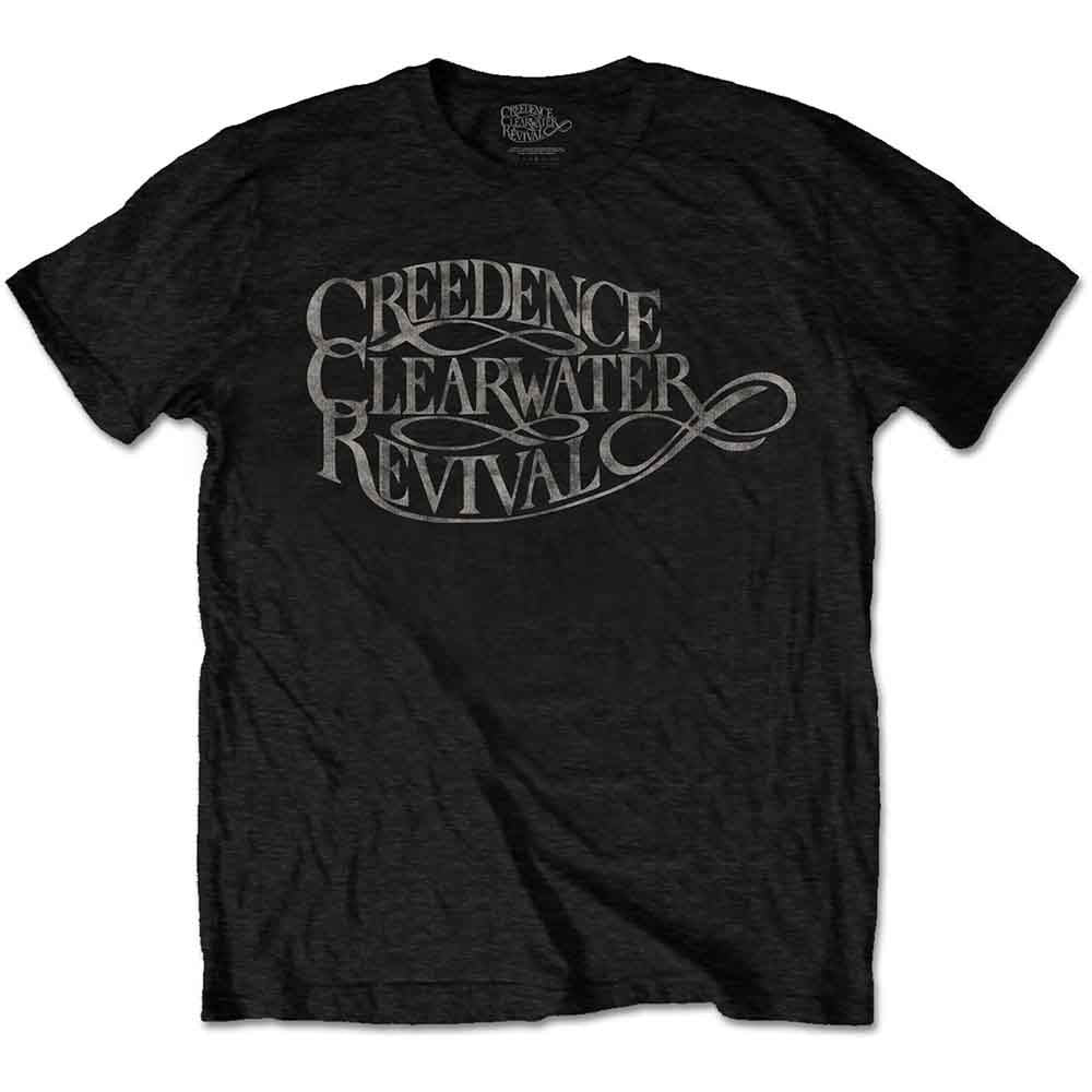 Creedence Clearwater Revival Unisex T-Shirt Vintage Logo Black (L)
