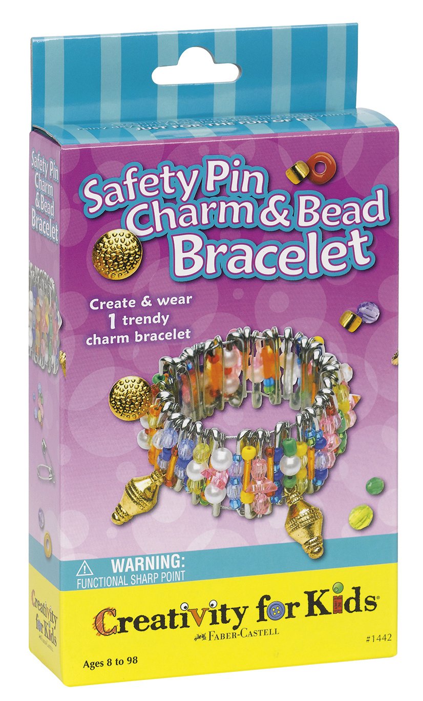 Creativity for Kids Mini Kit Safety Pin Charm & Bead Bracelet