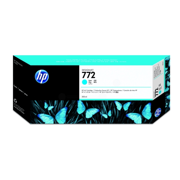 HP 772 Cyan Standard Capacity Ink Cartridge 300ml for DesignJet Z5200