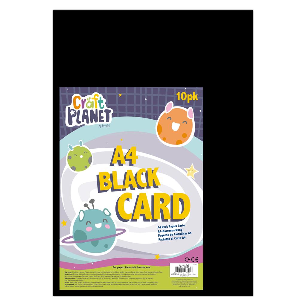 Craft Planet A4 Black Card (10pk)