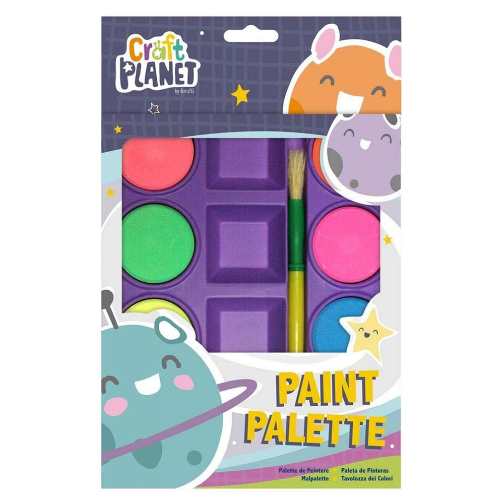 Craft Planet Watercolour Paint Palette with Brush