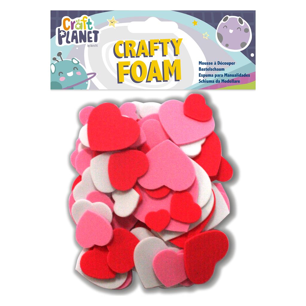 Craft Planet Crafty Foam Hearts (75pcs)