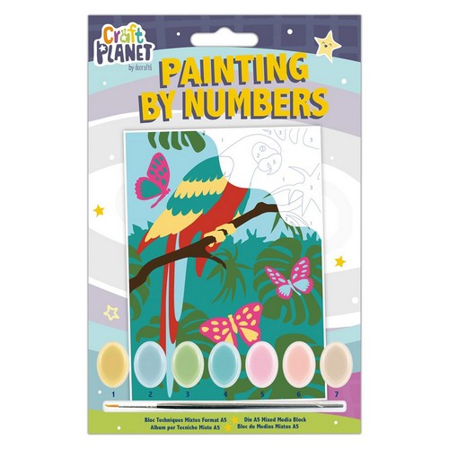 Craft Planet Mini Paint By Numbers Kit - Parrot