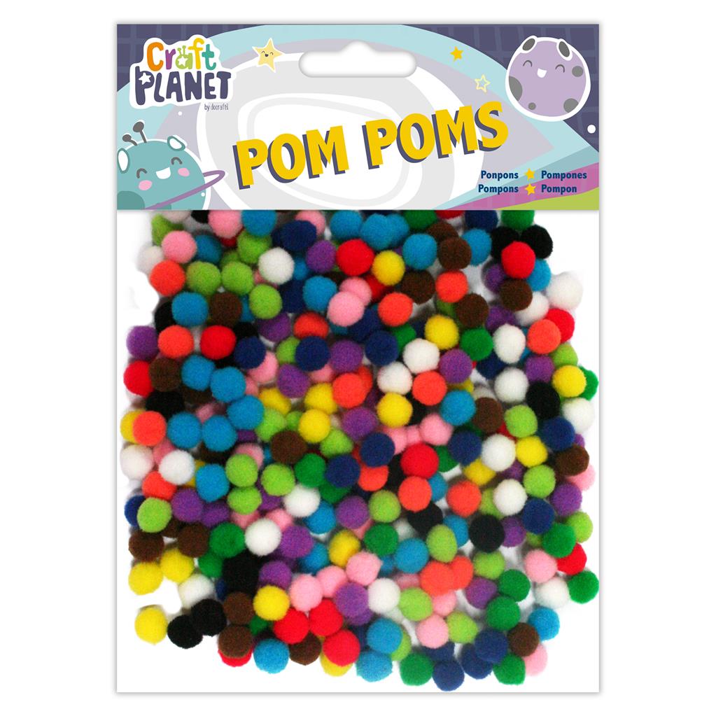 Craft Planet Pompoms - 7mm Assorted Colours