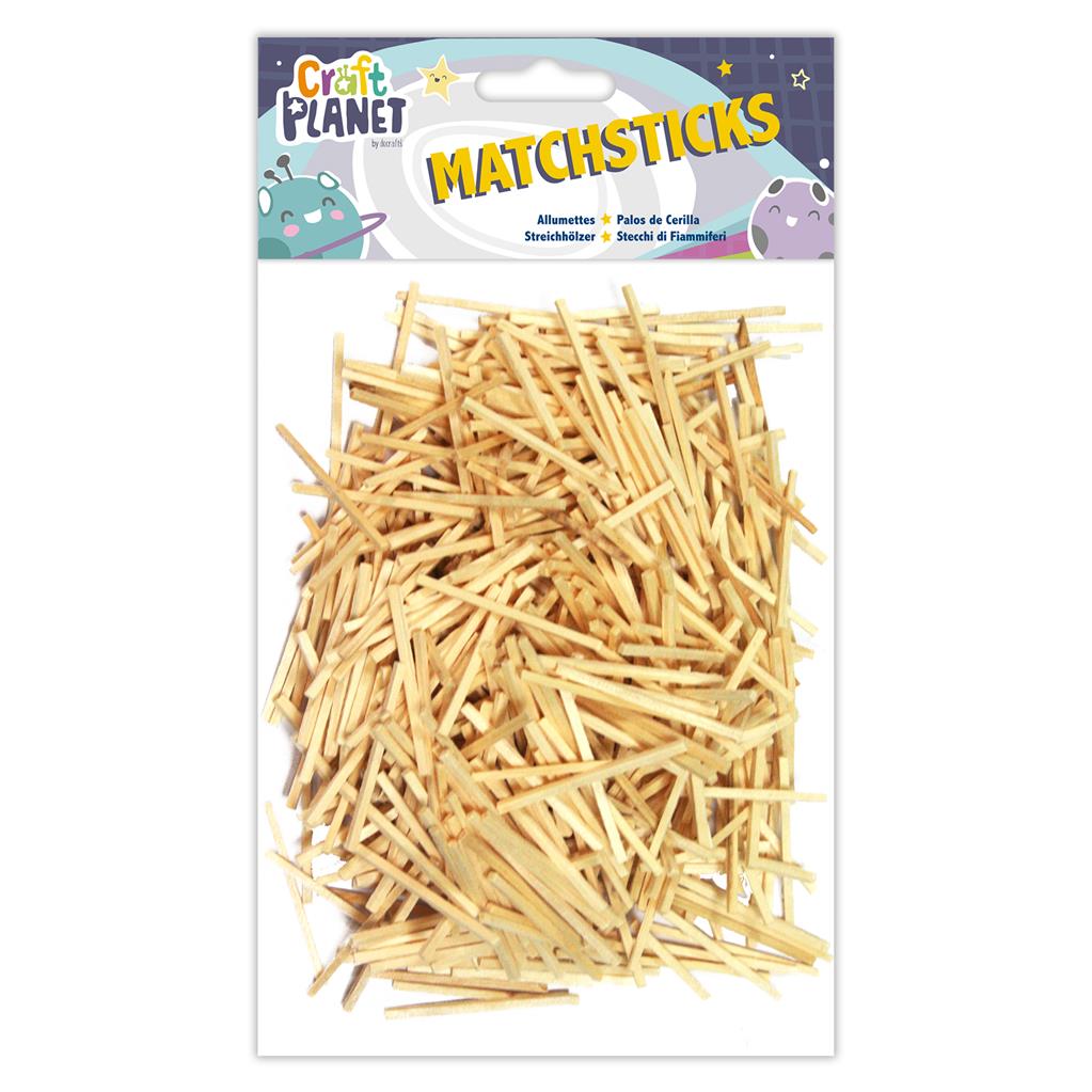 Craft Planet Matchsticks - Natural (500pcs)