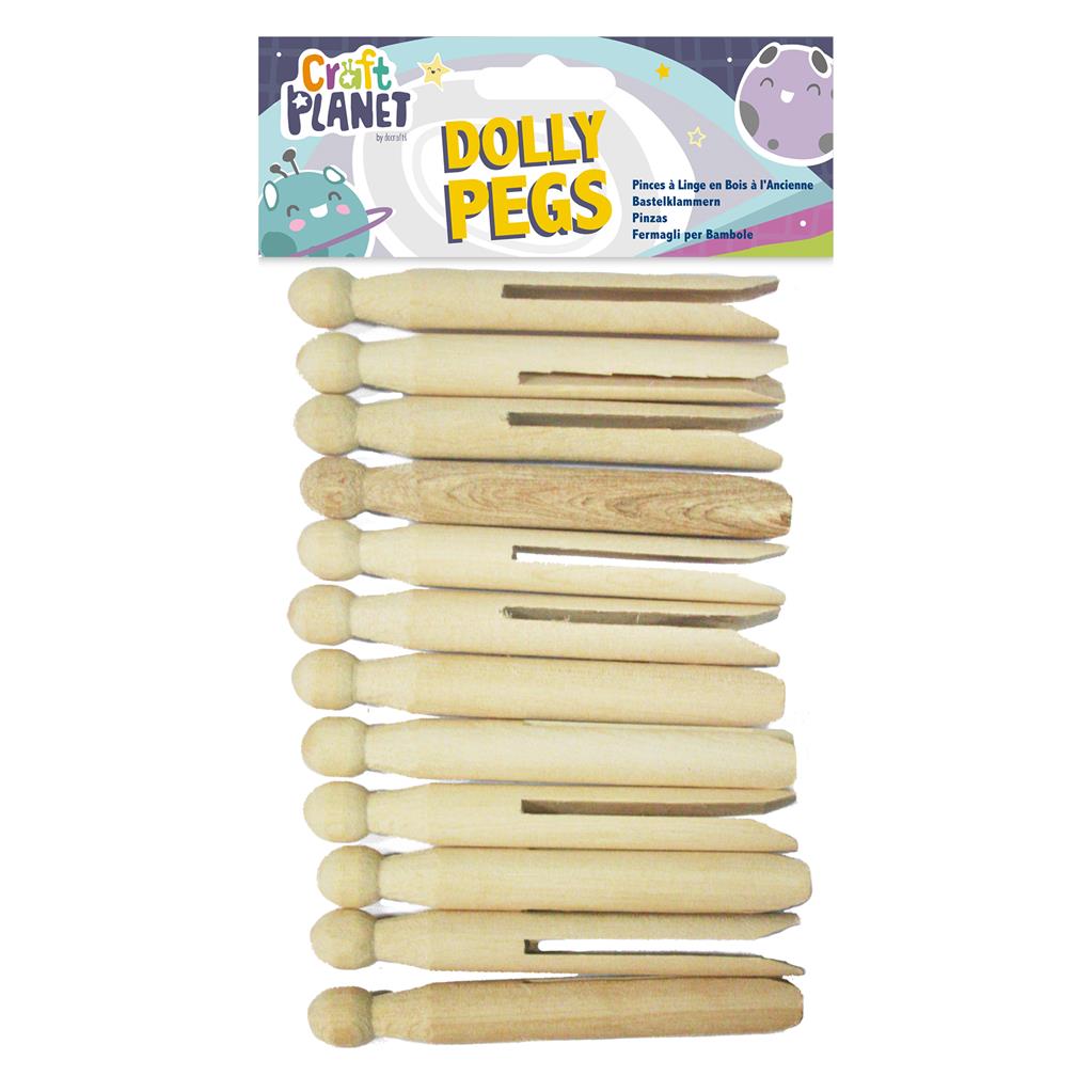 Craft Planet Dolly Pegs - Natural (12pcs)