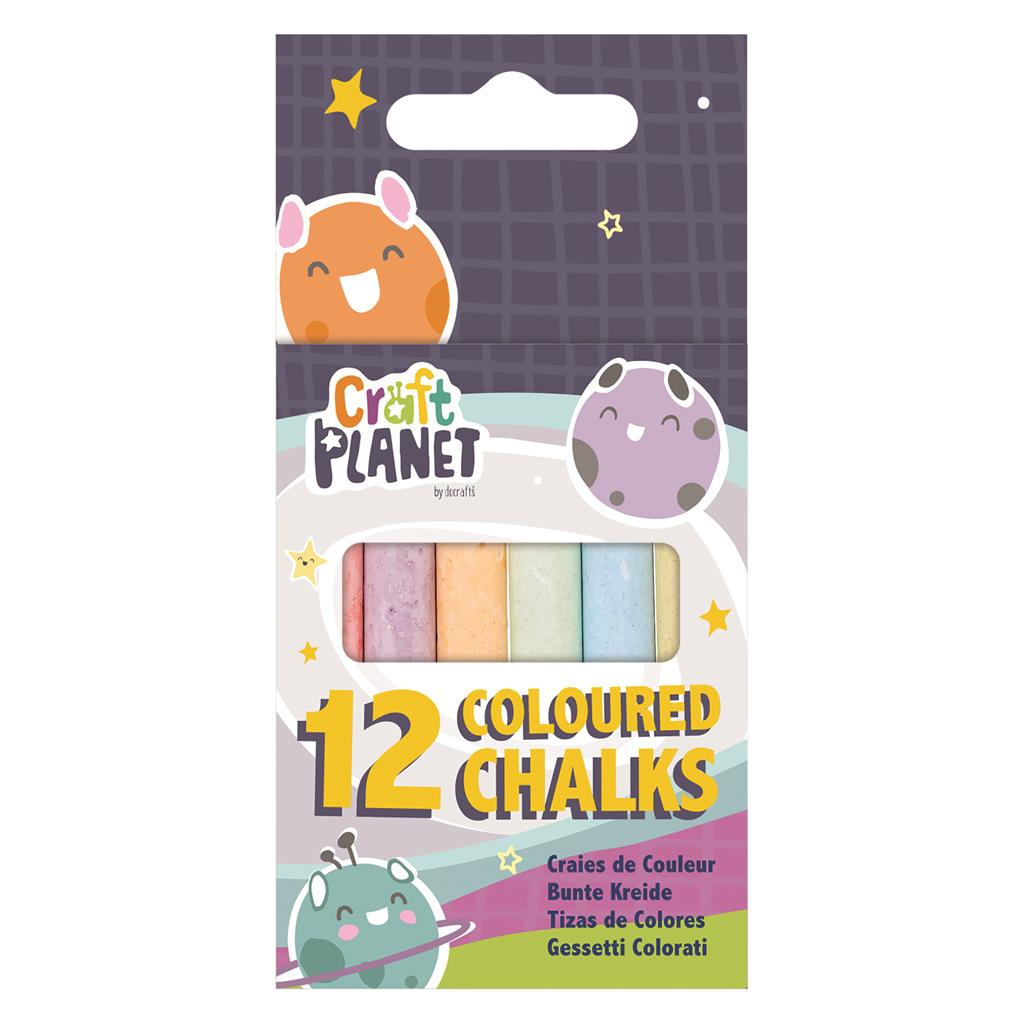 Craft Planet Coloured Chalks (12pk)