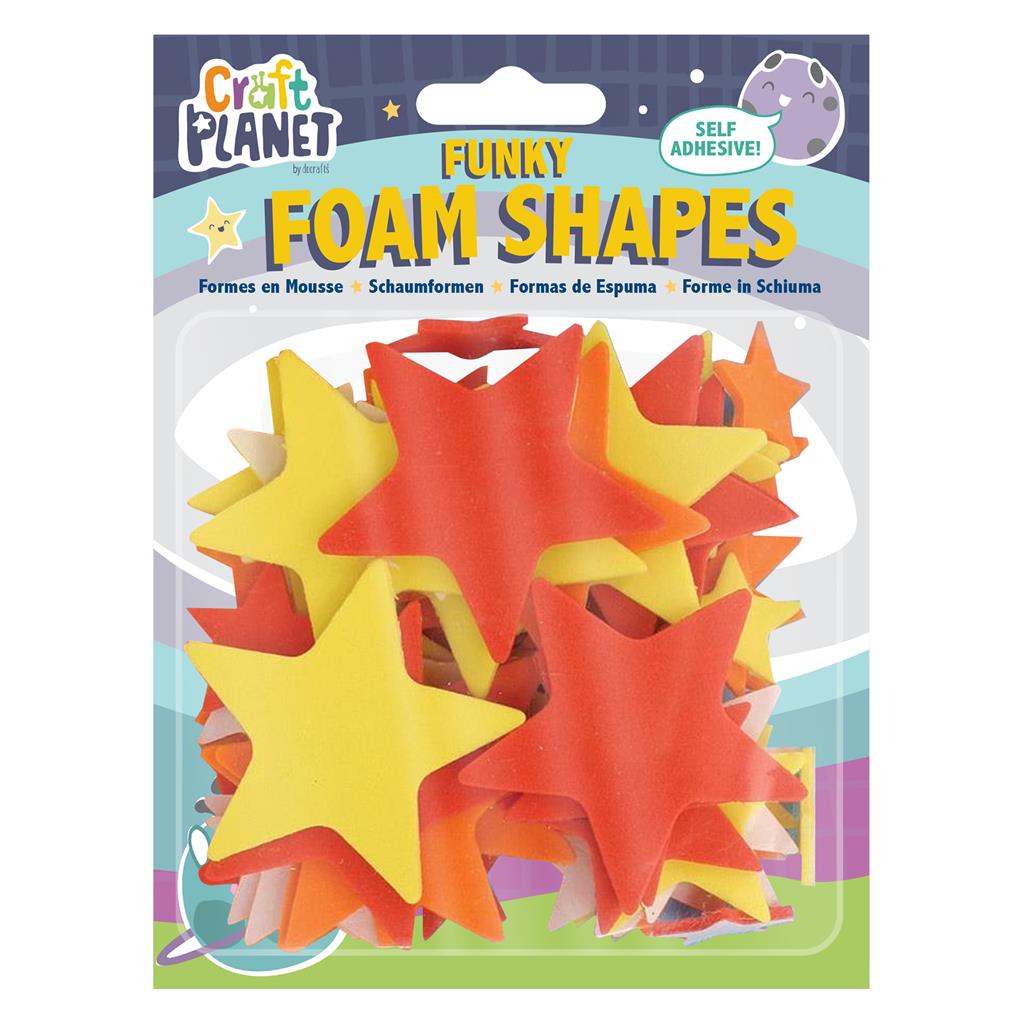 Craft Planet Funky Foam Shapes (Self Adhesive) - Stars