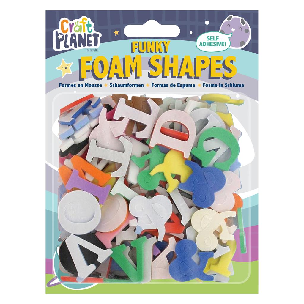Craft Planet Funky Foam Shapes (Self Adhesive) - Letters