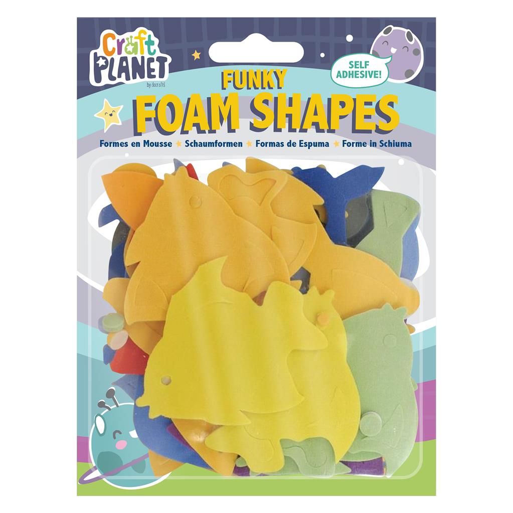 Craft Planet Funky Foam Shapes (Self Adhesive) - Dolphins & Fish