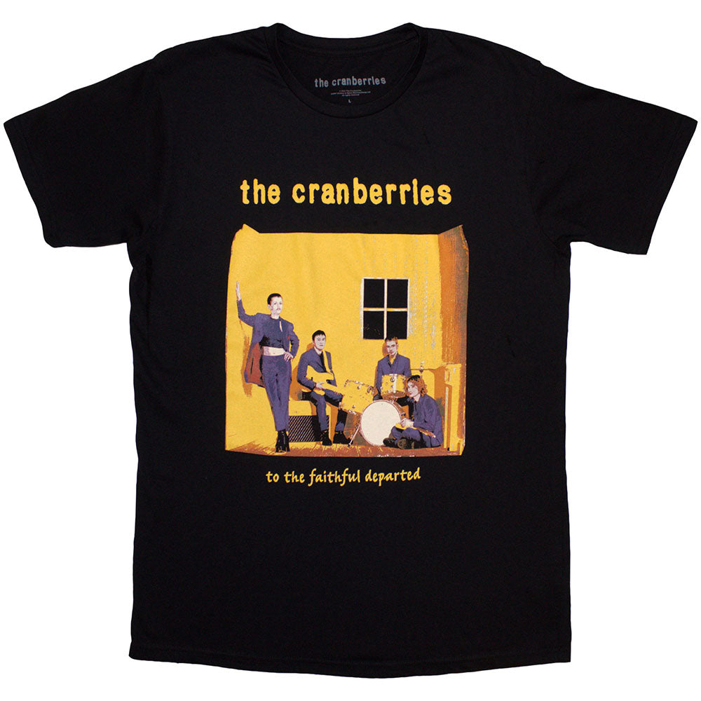 The Cranberries Unisex T-Shirt Faithfully Departed Cover Black (S)
