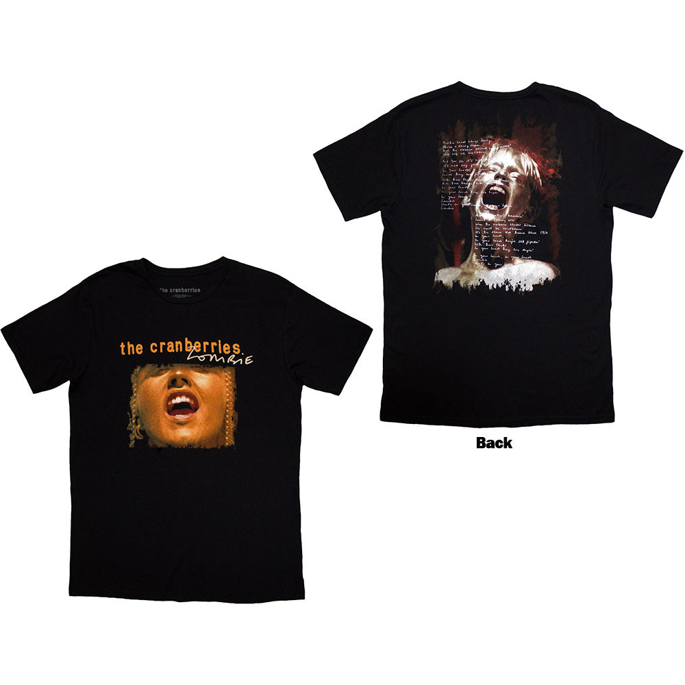 The Cranberries Unisex T-Shirt Zombie Dolores (Back Print) Black (S0