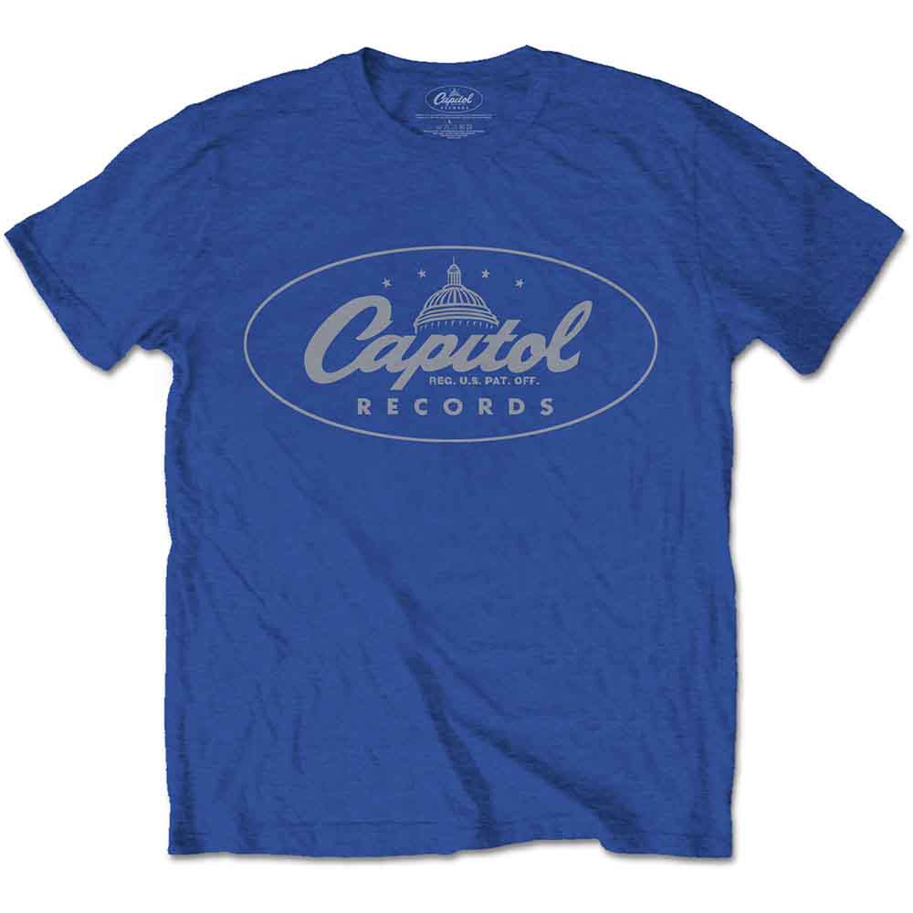 Capitol Records Unisex T-Shirt Logo Blue (L)