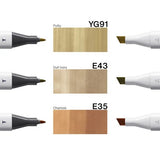 Copic Classic Designer Collection Marker Pen Set - Pale Wood Tints (3pk)