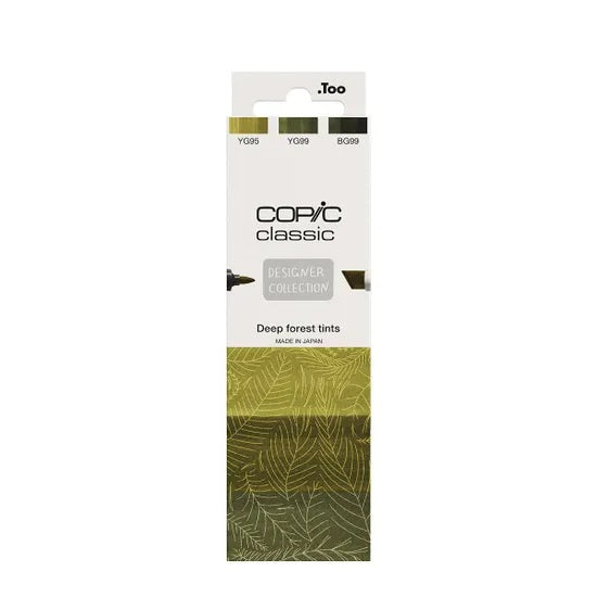 Copic Classic Designer Collection Marker Pen Set - Deep Forest Tints (3pk)