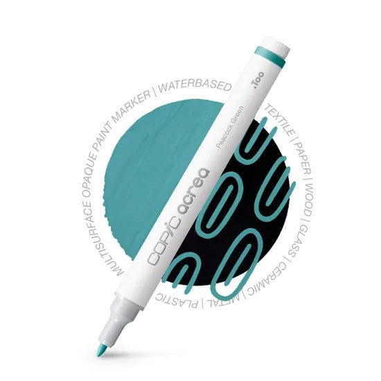 Copic Acrea Paint Marker Pen - Peacock Green