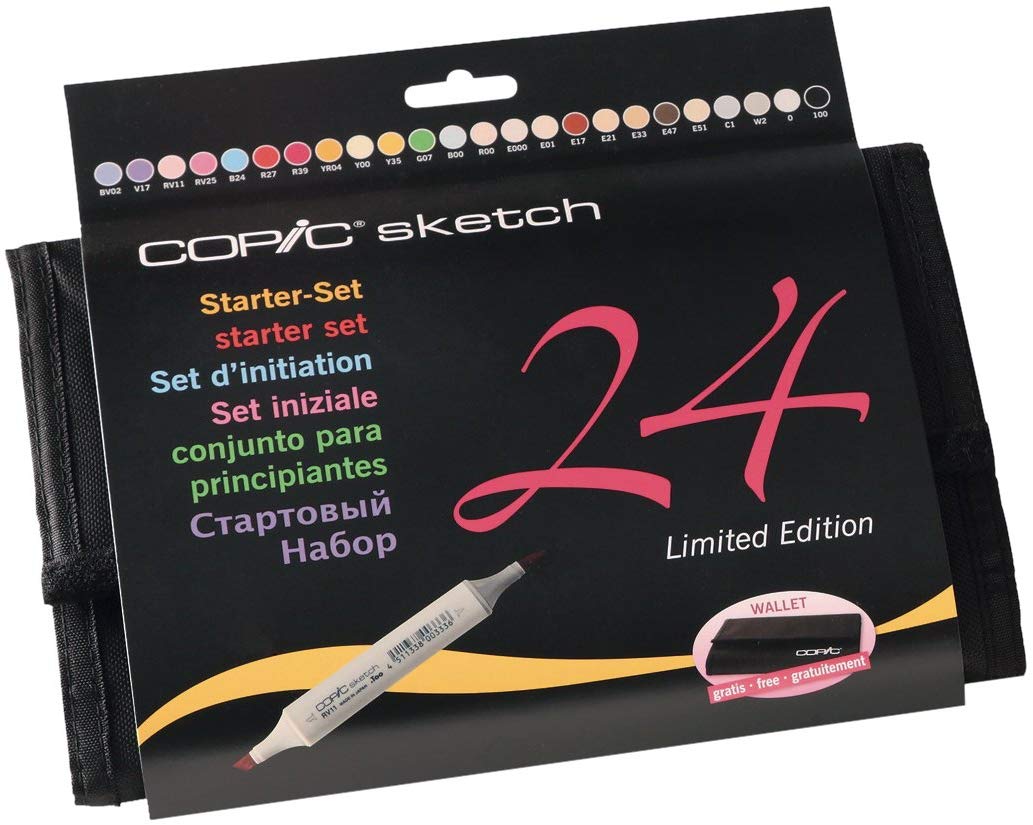 Copic Sketch Marker Pen Starter Wallet (24pc)