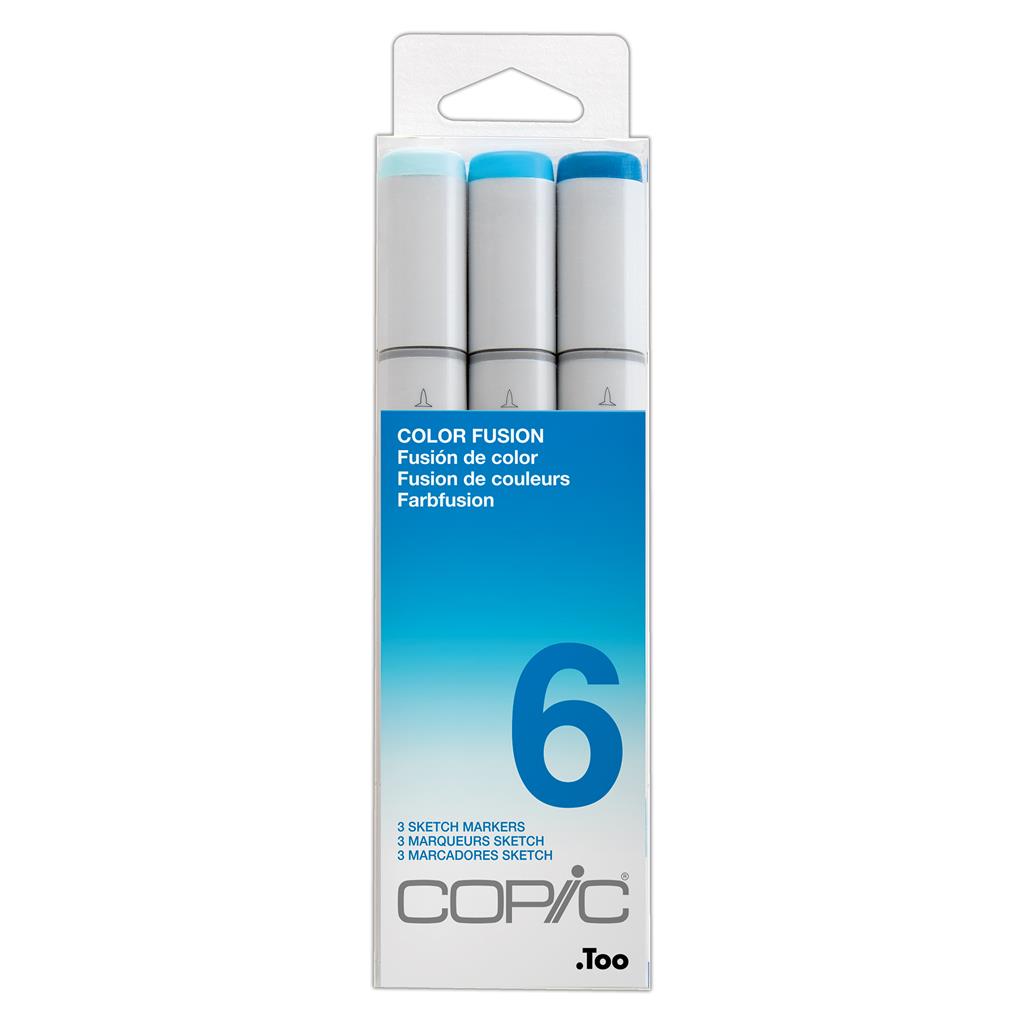 Copic Sketch Marker Pen Set - Colour Fusion 6 (3pc)