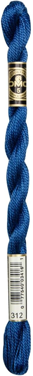 DMC Pearl Cotton Thread Size 5 25m Skein - Very Dark Baby Blue (312)