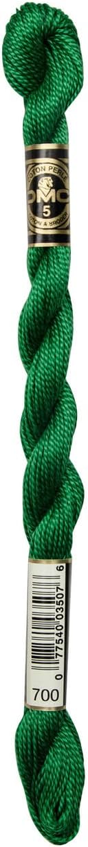 DMC Pearl Cotton Thread Size 5 25m Skein - Bright Green (700)