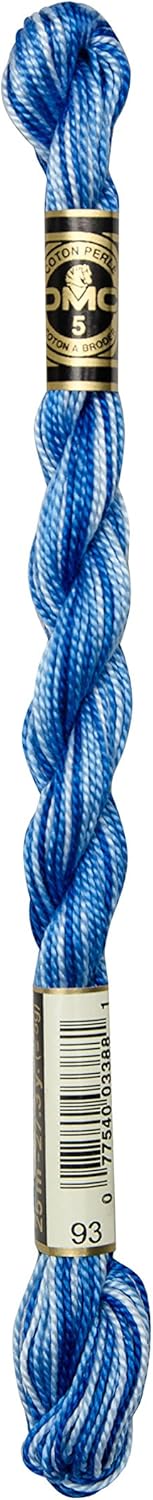 DMC Pearl Cotton Thread Size 5 25m Skein - Variegated Blue (93)