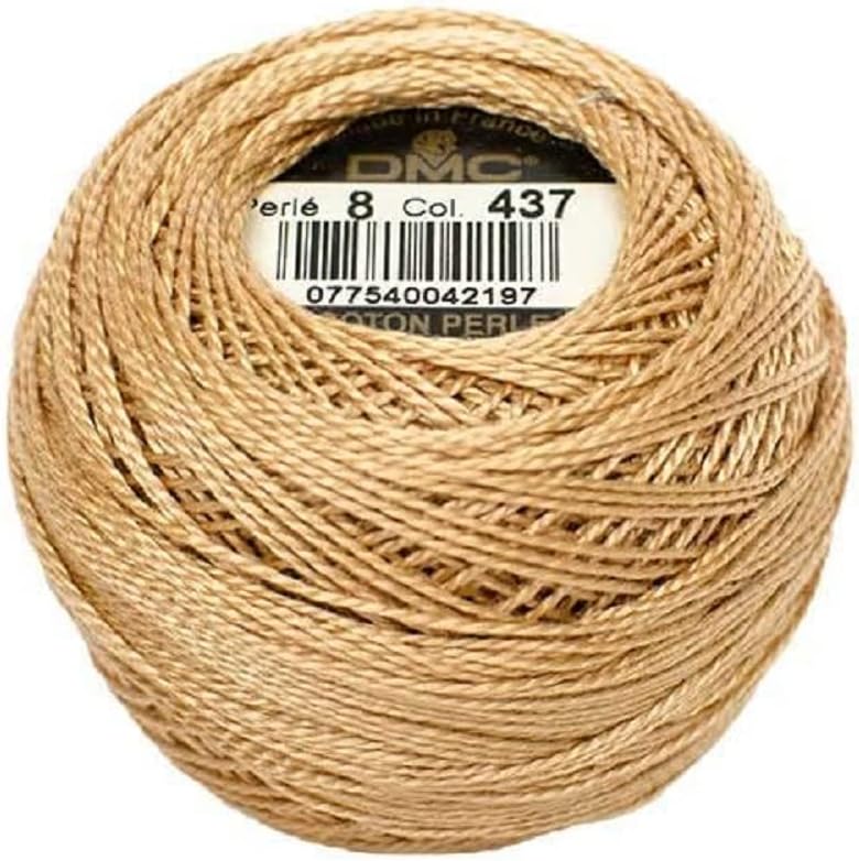 DMC Pearl Cotton Size 8 80m Ball - Light Tan (437)