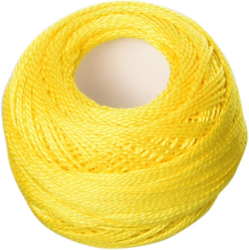 DMC Pearl Cotton Size 8 80m Ball - Bright Lemon (444)