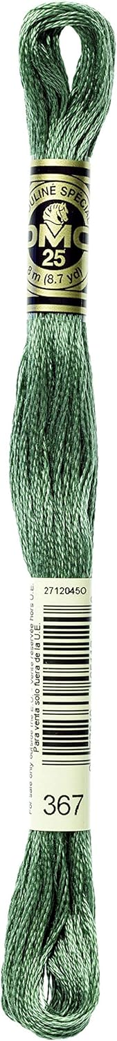 DMC Mouline Stranded Cotton Embroidery Thread 8m Skein - Pistachio Green (367)