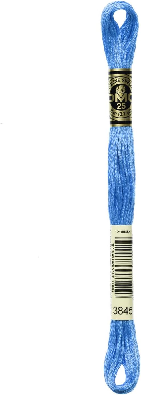 DMC Mouline Stranded Cotton Embroidery Thread 8m Skein - Turquoise (3845)