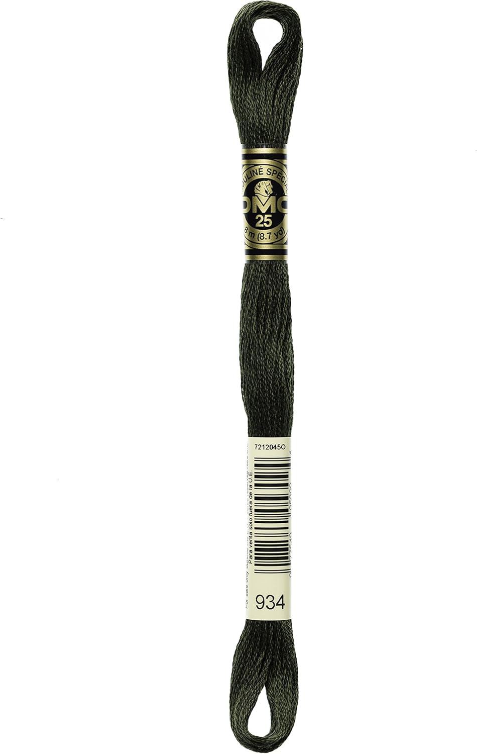 DMC Mouline Stranded Cotton Embroidery Thread 8m Skein - Black Avocado Green (934)