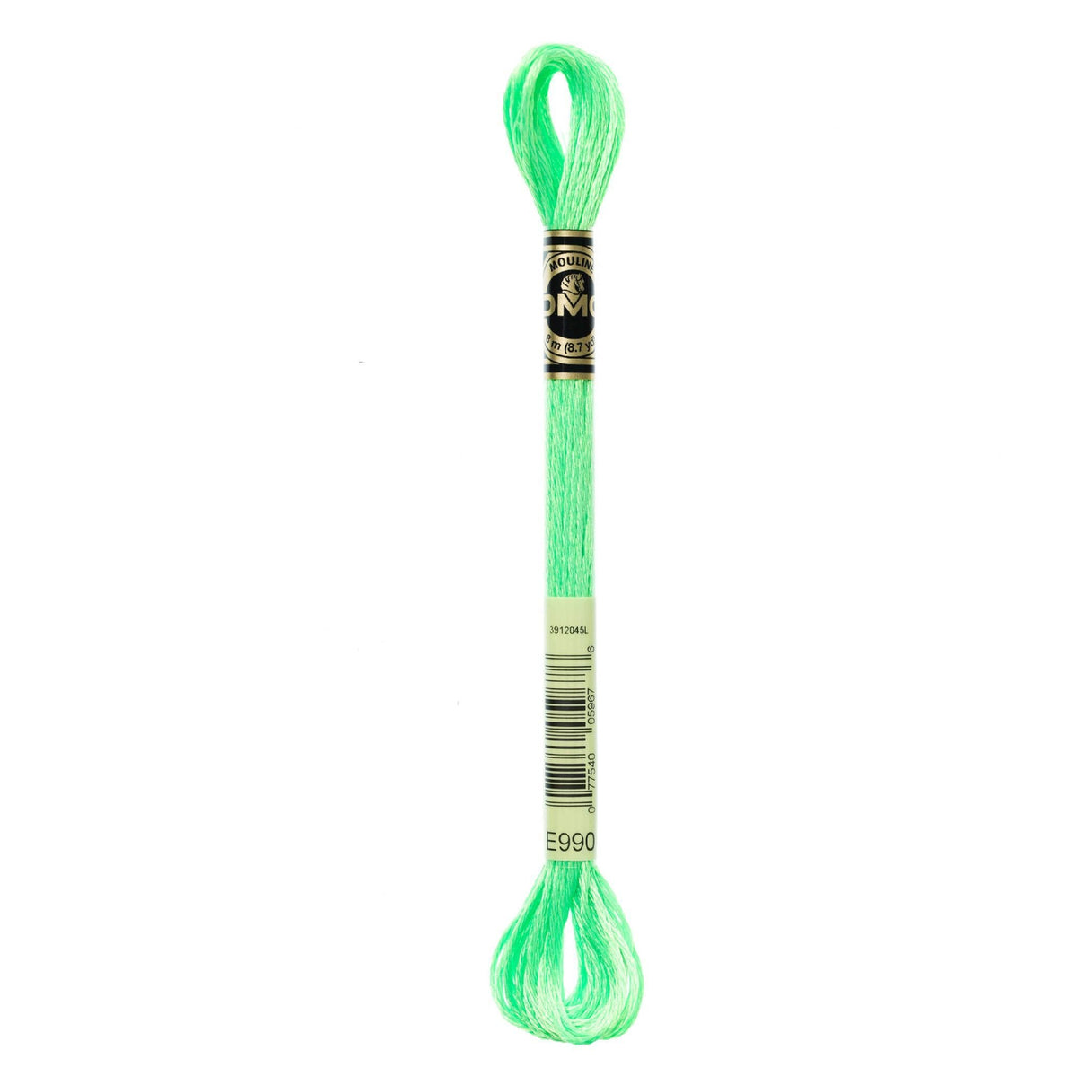 DMC Light Effects Embroidery Thread 8m Skein - Neon Green (980)