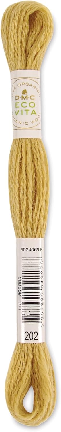 DMC Eco Vita Organic Wool Thread 16m Skein - Yellow (202)