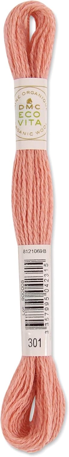DMC Eco Vita Organic Wool Thread 16m Skein - Pink (301)