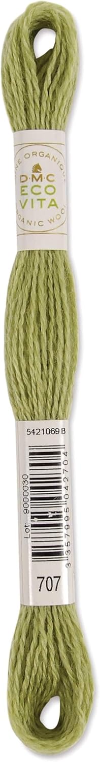 DMC Eco Vita Organic Wool Thread 16m Skein - Green (0707)