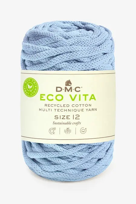 DMC Eco Vita 12 Crochet/Knitting Yarn 250g Ball - Blue (71)