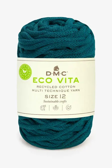 DMC Eco Vita 12 Crochet/Knitting Yarn 250g Ball - Blue (73)
