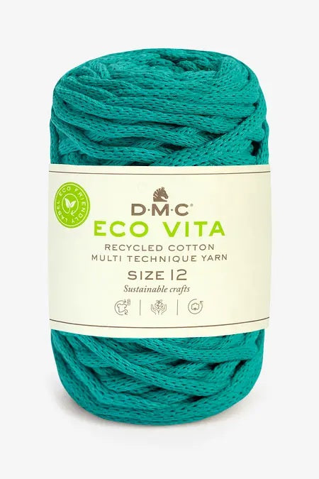 DMC Eco Vita 12 Crochet/Knitting Yarn 250g Ball - Green (82)