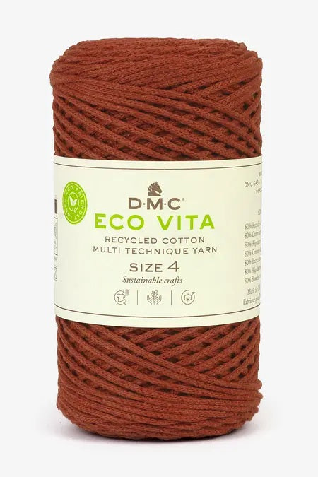 DMC Eco Vita 4 Crochet/Knitting Yarn 250g Ball - Red (105)